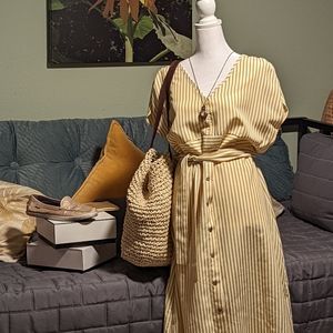 Summer Dress.. white and gold